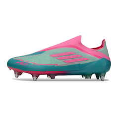 Adidas F50 Laceless Elite Mixed Studs SG Light Blue and Pink Football Boot