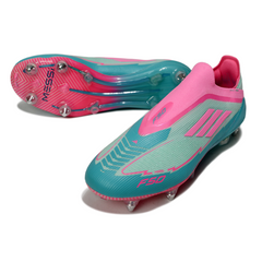 Adidas F50 Laceless Elite Mixed Studs SG Light Blue and Pink Football Boot