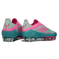 Adidas F50 Laceless Elite Mixed Studs SG Light Blue and Pink Football Boot