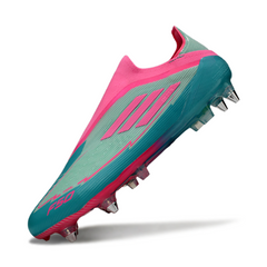 Adidas F50 Laceless Elite Mixed Studs SG Light Blue and Pink Football Boot