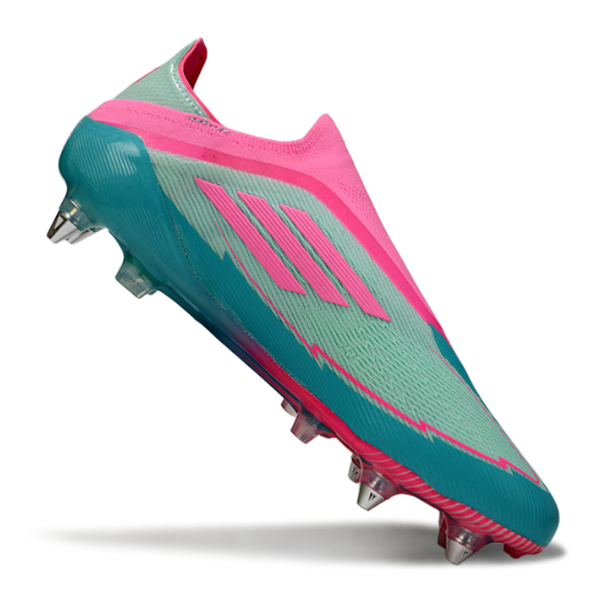 Adidas F50 Laceless Elite Mixed Studs SG Light Blue and Pink Football Boot
