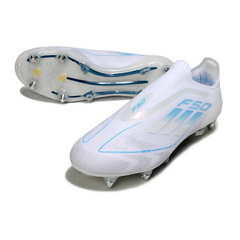 Adidas F50 Laceless Elite Mixed Studs SG White and Blue Football Boot