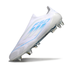 Adidas F50 Laceless Elite Mixed Studs SG White and Blue Football Boot