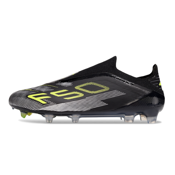 Adidas F50 Laceless Elite Black Firm Ground FG Football Boot