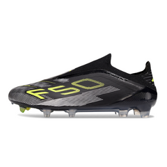 Adidas F50 Laceless Elite Black Firm Ground FG Football Boot
