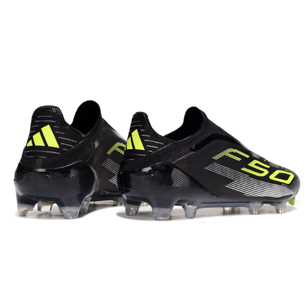 Adidas F50 Laceless Elite Black Firm Ground FG Football Boot