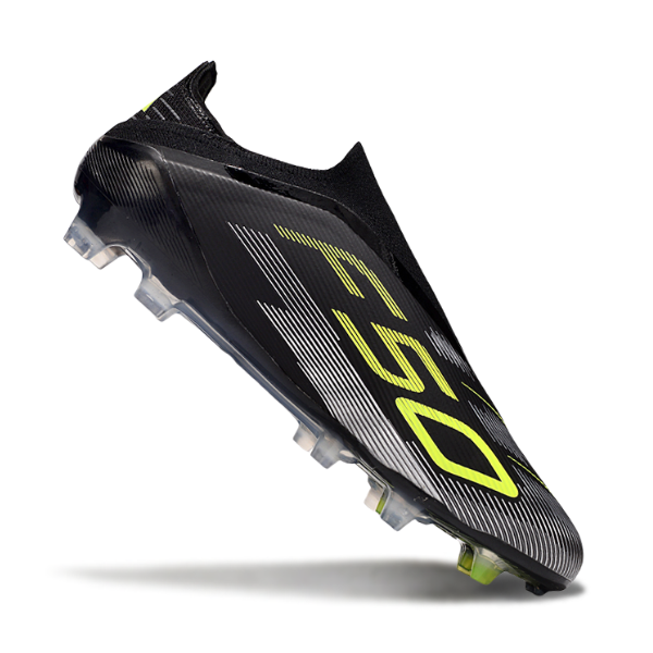 Adidas F50 Laceless Elite Black Firm Ground FG Football Boot