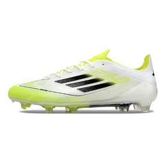 Adidas F50 Elite White, Green, and Black Firm Ground FG Football Boot