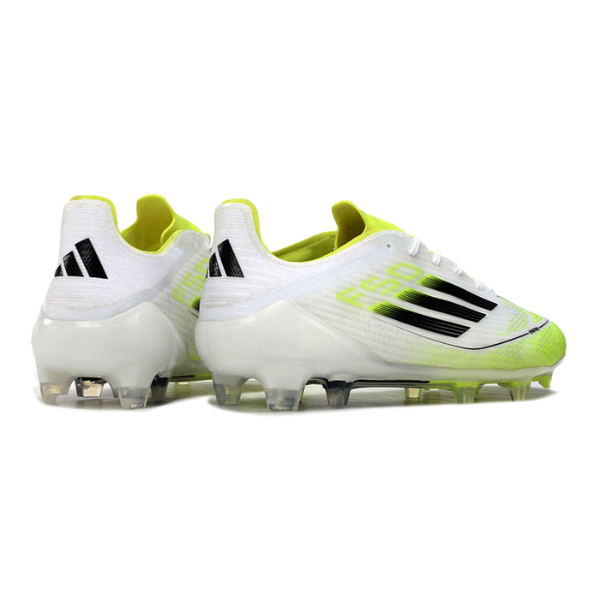 Adidas F50 Elite White, Green, and Black Firm Ground FG Football Boot