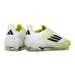 Adidas F50 Elite White, Green, and Black Firm Ground FG Football Boot
