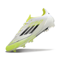 Adidas F50 Elite White, Green, and Black Firm Ground FG Football Boot