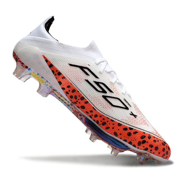 Adidas F50+ Elite White and Orange Pack Firm Ground FG Football Boot