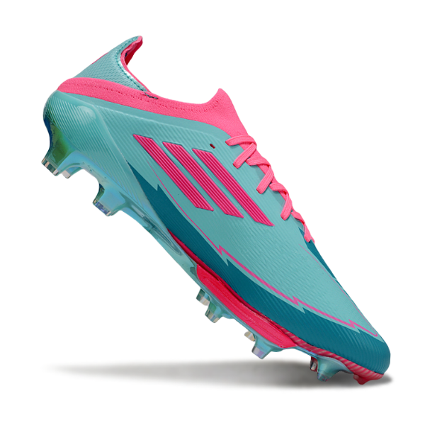 Adidas F50+ Elite Light Blue and Pink Firm Ground FG Football Boot