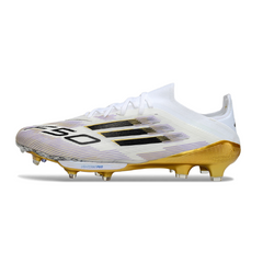 Adidas F50+ Elite White, Black, and Gold Firm Ground FG Football Boot