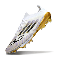 Adidas F50+ Elite White, Black, and Gold Firm Ground FG Football Boot