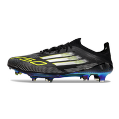 Adidas F50+ Elite Black, White, and Green Firm Ground FG Football Boot