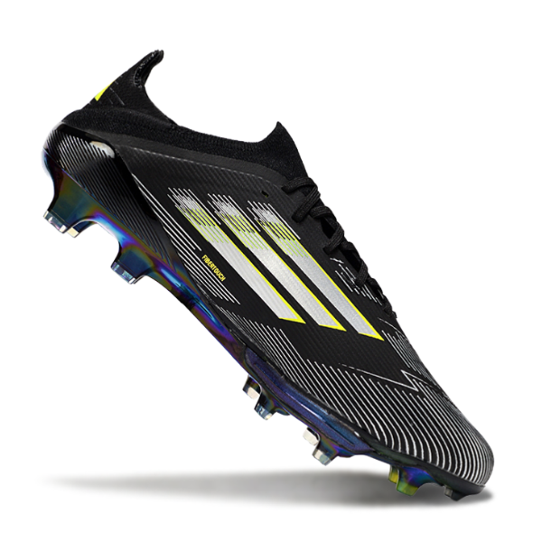 Adidas F50+ Elite Black, White, and Green Firm Ground FG Football Boot