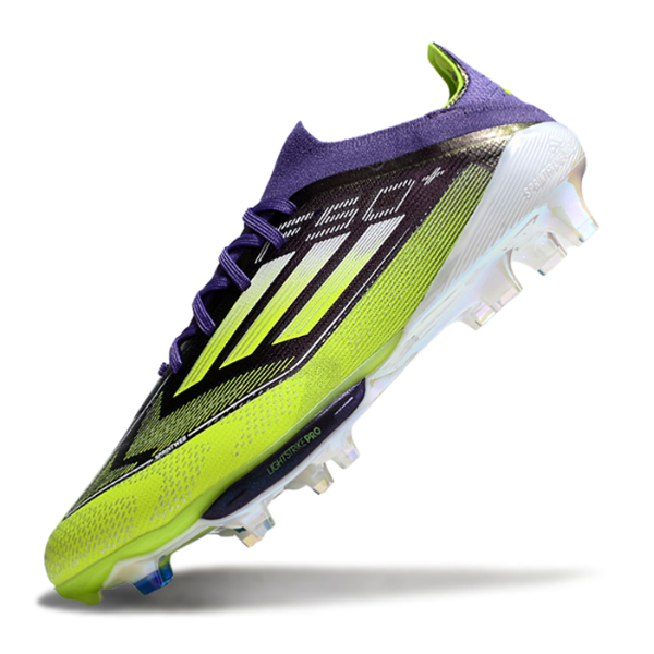 Adidas F50+ Elite Purple and Green Firm Ground FG Football Boot