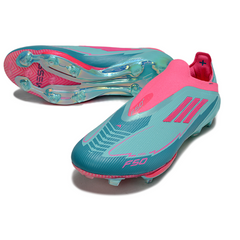 Adidas F50+ Laceless Elite Light Blue and Pink Firm Ground FG Football Boot