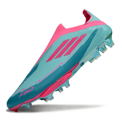 Adidas F50+ Laceless Elite Light Blue and Pink Firm Ground FG Football Boot