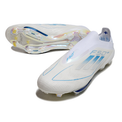 Adidas F50+ Elite White and Blue Firm Ground FG Football Boot