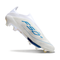 Adidas F50+ Elite White and Blue Firm Ground FG Football Boot