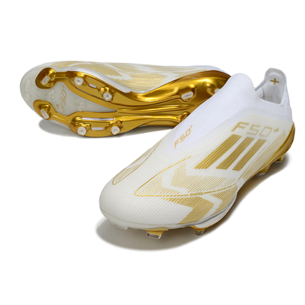 Adidas F50+ Elite White and Gold Pack Firm Ground FG Football Boot