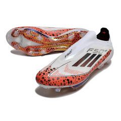 Adidas F50+ Laceless Elite White and Orange Pack Firm Ground FG Football Boot
