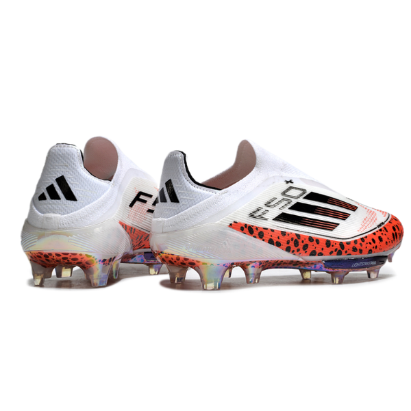 Adidas F50+ Laceless Elite White and Orange Pack Firm Ground FG Football Boot