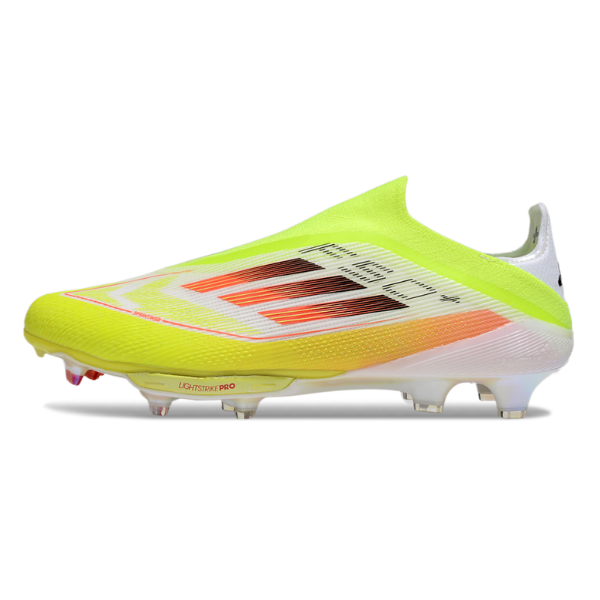 Adidas F50+ Laceless Elite Green, White, and Orange Pack Firm Ground FG Football Boot