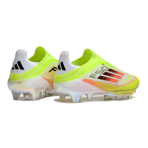 Adidas F50+ Laceless Elite Green, White, and Orange Pack Firm Ground FG Football Boot