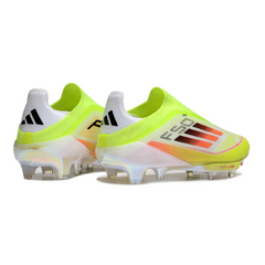 Adidas F50+ Laceless Elite Green, White, and Orange Pack Firm Ground FG Football Boot