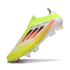 Adidas F50+ Laceless Elite Green, White, and Orange Pack Firm Ground FG Football Boot