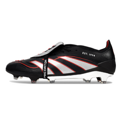 Adidas Predator 25 Tongue Elite Black, Silver and Red FG Football Boot