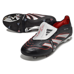 Adidas Predator 25 Tongue Elite Black, Silver and Red FG Football Boot