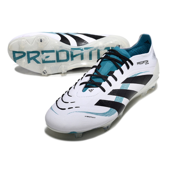 Adidas Predator 25 Elite White and Blue Firm Ground FG Football Adidas Predator 25 Elite White and Blue Firm Ground FG Football