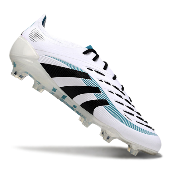 Adidas Predator 25 Elite White and Blue Firm Ground FG Football Boot