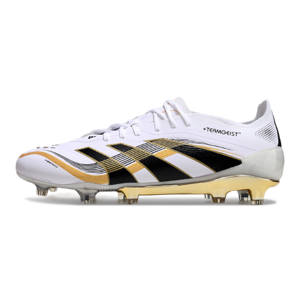 Adidas Predator 25 Elite White and Gold Pack Firm Ground FG Football Boot