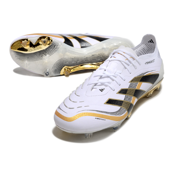 Adidas Predator 25 Elite White and Gold Pack Firm Ground FG Football Boot