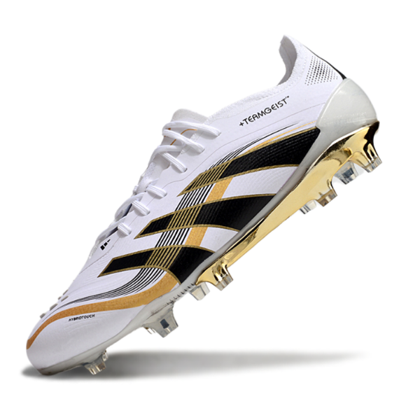 Adidas Predator 25 Elite White and Gold Pack Firm Ground FG Football Boot