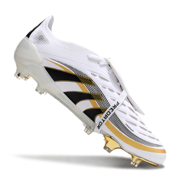 Adidas Predator 25 Tongue Elite White and Gold FG Firm Ground Football Boot