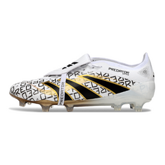 Adidas Predator 25 Tongue Elite White, Gold, Black Pack Firm Ground FG Football Boot