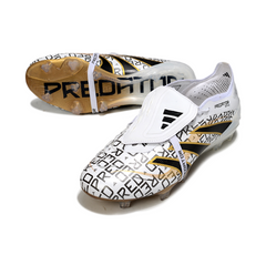 Adidas Predator 25 Tongue Elite White, Gold, Black Pack Firm Ground FG Football Boot