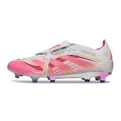 Adidas Predator 25 Tongue Elite White and Pink Pack Firm Ground FG Football Boot
