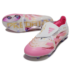 Adidas Predator 25 Tongue Elite White and Pink Pack Firm Ground FG Football Boot