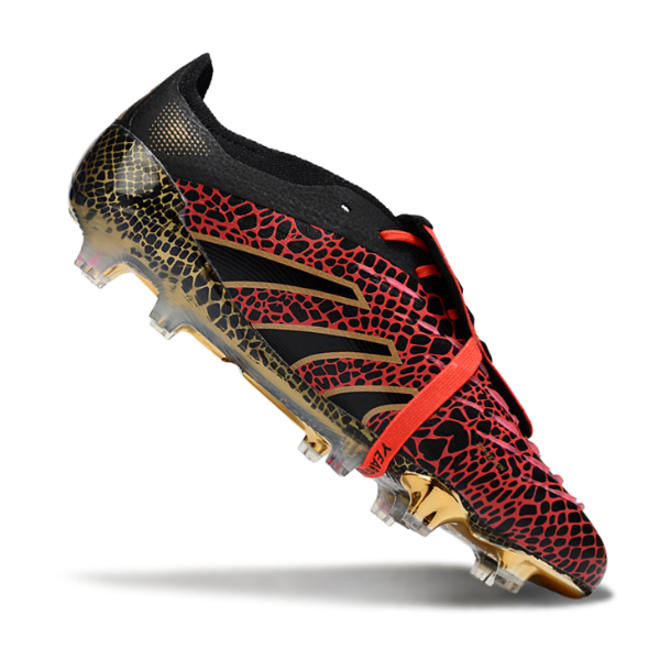 Adidas Predator 25 Tongue Elite Black Red FG Firm Ground Football Boot