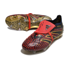 Adidas Predator 25 Tongue Elite Black, Red, and Yellow Pack Firm Ground FG Football Boot