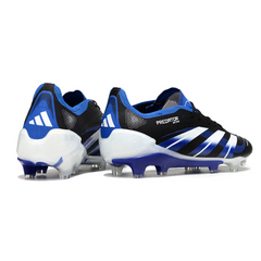 Adidas Predator 25 Elite Black, White, and Blue Firm Ground FG Football Boot