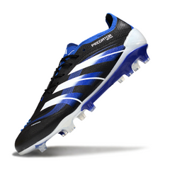 Adidas Predator 25 Elite Black, White, and Blue Firm Ground FG Football Boot