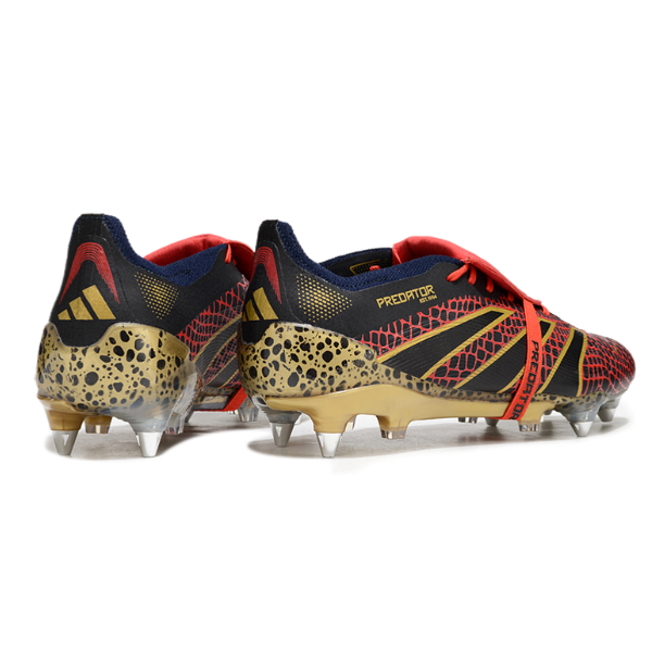 Adidas Predator 25 Tongue Elite Mixed Studs SG Black,Red and Yellow Football Boot